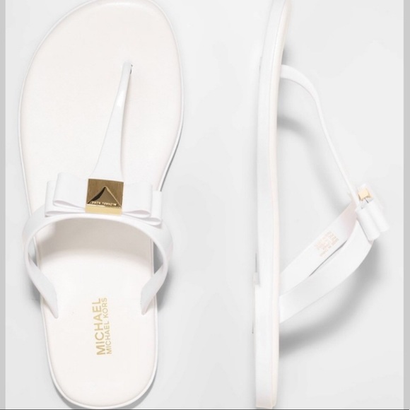 Micheal Kors Caroline Jelly White Sandals - Picture 2 of 5